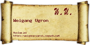Weigang Ugron névjegykártya